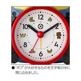 Rhythm 4REA30ME33 Mini On/Bob Table Clock, Alarm Clock, Voice Alarm, Yellow, 6.0 x 4.8 inches (15.2 x 12.1 x 12.3 cm)