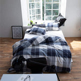 Fab the Home FH123178-310 Across Duvet Cover / Navy 7.5 x 82.7 inches (19x 210 cm) Across