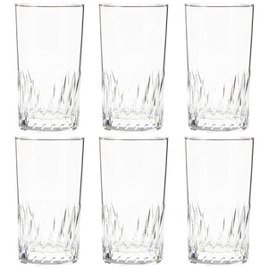 Toyo Sasaki Glass B-30110-C702 Glass Tumbler, 10.2 fl oz (320 ml), Feather Cut, 10, Made in Japan, Dishwasher Safe