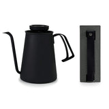 Coffee Kettle Matte Black & Leather Cover (Coffee Kettle, Matte Black, Includes Dedicated Leather Cover, Niigata/Tsubamesanjo), Beasty Coffee, Leather Cover for Kettles and Kettle Handles with a focus