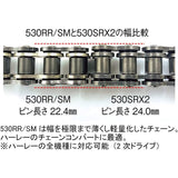 EK (EK) SX Ring Seal Chain 530RR/SM Silver 120L [Kashime joint]