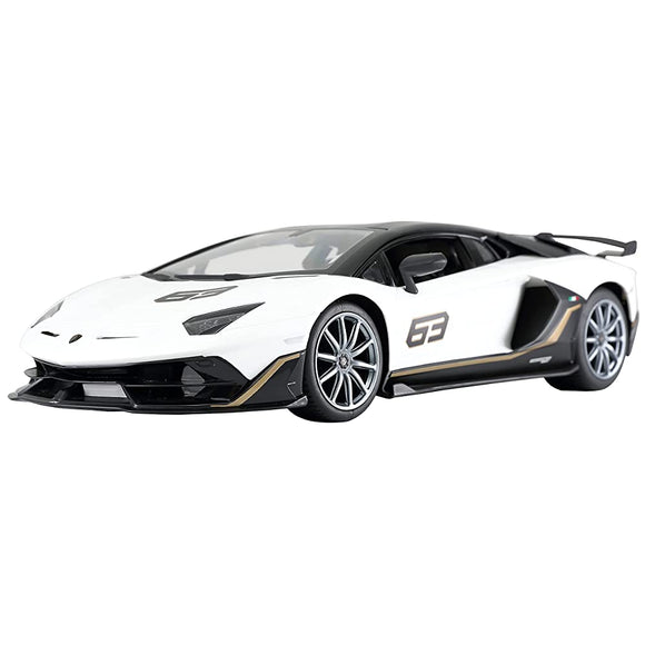 Raster 2.4GHz 1/14 Scale R/C Car Aventador SVJ Performance White Electric Radio Control 96010