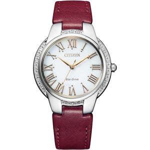 [Citizen] Watch Red Diamond Solar Leather EM0091-11A Women's