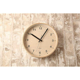 KATOMOKU plywood clock natural sweep (continuous second hand) km-34M 252mm (quartz watch)