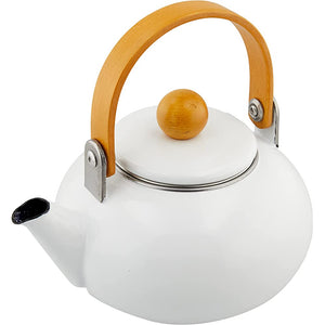 Maekawa/Metal Hollow Teapot Jean White 1l [Terminal Net with]