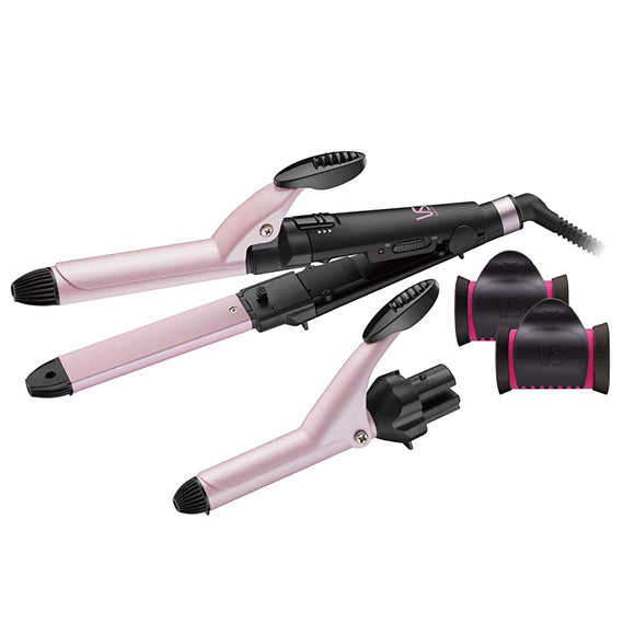 Vidal VSW-2701/PJ Sassoon Hair Iron, Pink Series, 4-Way