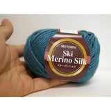 Ski Wool Ski merinosiruku Yarn Faux Chunky Col. 2614 Green Series G Approximately/113 m 10 Ball Set