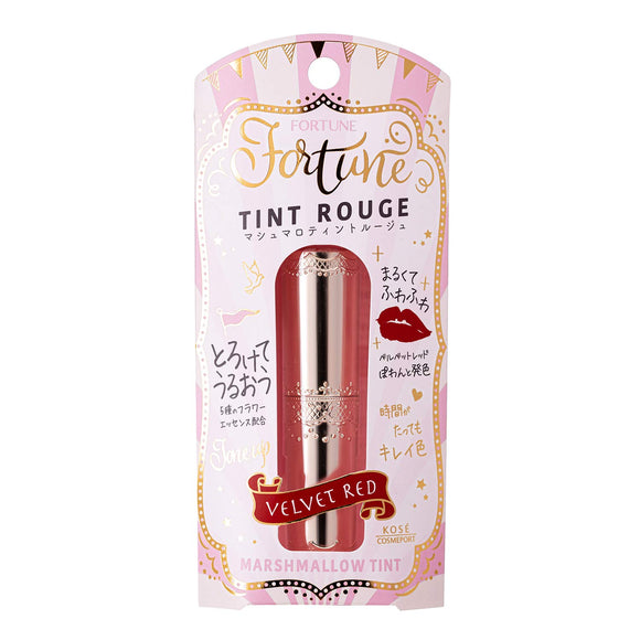 FORTUNE KOSE Fortune Marshmallow Tint Rouge 01 Long Lasting Lip Lipstick Velvet Red 3.8g