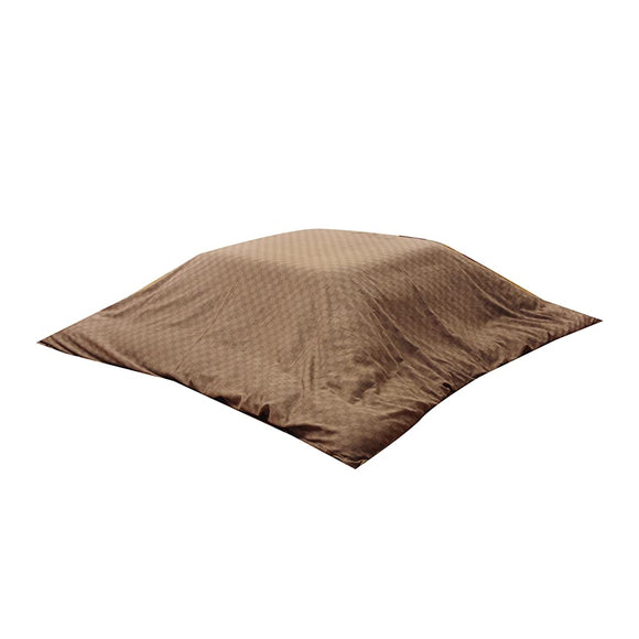 Ikehiko #5097749 Kotatsu Futon Cover, Rectangular, Creta Cover, Approx. 84.6 x 100.0 inches (215 x 255 cm), Brown, Indian Cotton, Zipper