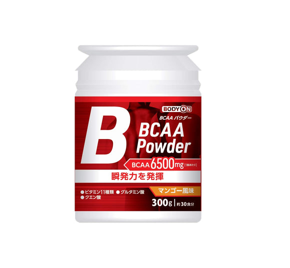 Mango Easy to Drink BCAA Powder, Rapid Power Support, 30 Servings, Water Spoons, 2 Cups Mix, Drink Shaker, Rib Laboratories, Body BODYON BCAA Powder, 10.6 oz (300 g)
