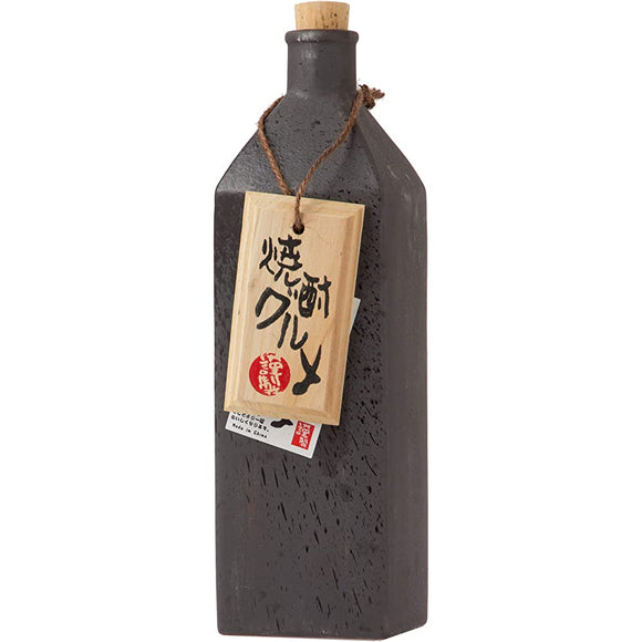 Saikai Pottery Black Porcelain Glazed Corner Bottle (XL) 85700