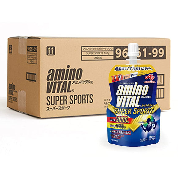 [Case sale] Ajinomoto Amino Vital Jelly Drink SUPERSPORTS Apple Flavor 100g x 24 pieces Amino Acid 3000mg Citric Acid 1200mg BCAA Nutritional Supplement