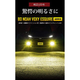 YOURS Y212-034 [2] S 80 Series VOXY NOAH ESQUIRE LATE MODELS, FOG LAMP Unit + LED SET, YELLOW 3000K, 12000 LM