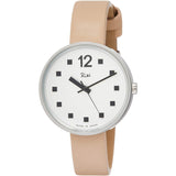 [Seiko Watch] Riki Wristwatch Riki Watanabe Design Public Clock Motif Made in Japan AKQK460 Women's Beige