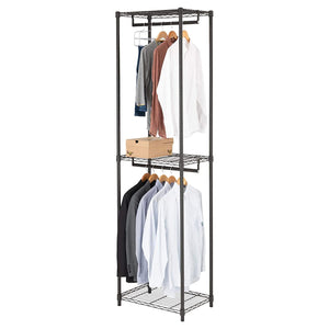 Doshisha EHN2WD-60 Luminous Hanger Rack, Width 23.6 inches (60 cm), 2 Tiers, Noir