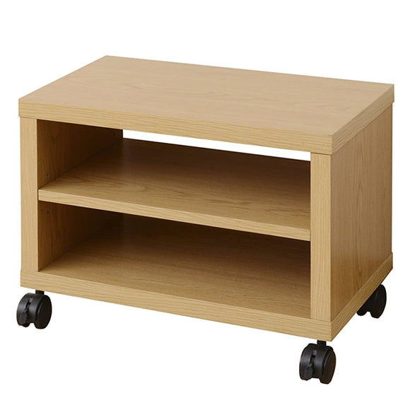 Yamazen TV Stand, MiniRegular, Simple, Movable Shelves, Includes Casters (With Stoppers), Assembly Required