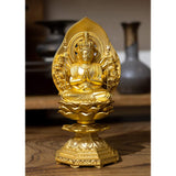 Buddhist Statue, Senten Kwan-Yin Bodhisattva, 6.1 inches (15.5 cm) (Gold Plated/24 karat) Buddhist Hideyun Makita Original Sculpture (Child-year-old) Zodiac, Zodiac, Takaoka Copper ware (Senjukan