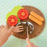The first rice makoto Western restaurant set Woody Pudy magnet wooden toy educational toy present