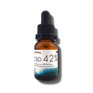 &well being CBD Oil High Concentration 42% Organic MCT CBD 3800mg Setouchi Lemon Yuzu Vitamin D Domestic Production University Professor Broad Spectrum Contents 10ml