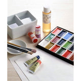 KISSHO Japanese Painting Paint, Face Color, Ink Painting Set No. 3, Made in 24 Colors