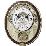 Rhythm 8MN407RH23 Wall Clock, Radio Clock, Karakuri Clock, Melody, 48 Songs, Christmas Songs, Brown (Wood Grain, 18.0 x 14.9 x 3.3 inches (45.7 x 37.9 x 8.5 cm)