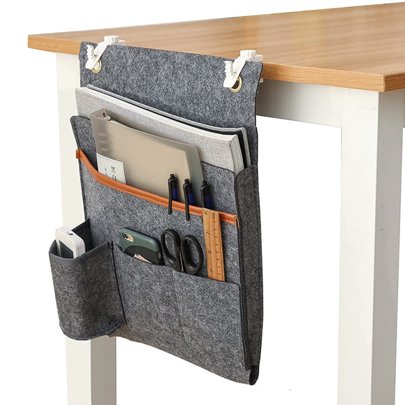 Yamasan Desk Side Pocket with Table Hook, Storage Pocket, Desk Organization, Table Organizer, Desk Side Storage, Hanging Rack, Miscellaneous Goods Storage