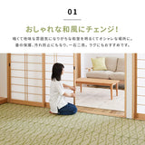 Hagiwara Washable Grass Style Carpet, Green, Approximately 102.8 x 138.7 inches (261 x 352 cm), Willow Rug, Japanese Pattern, Scandinavian, Pet Protection