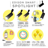 Edison Smart Spotlight for Duct Rails, White, Integrated LED, Dimmable, Toning, Smart Light, Compatible with Google Home, Lighting Rail