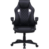 Fuji Boeki 15507 Gaming Chair, Office Chair, Width 25.8 inches (65.5 cm), Gray, Locking, Adjustable Height, Arm Up, Signal