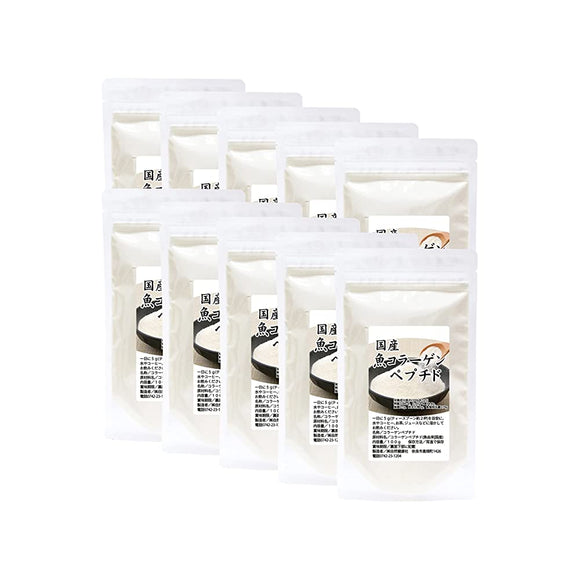 Shizenkenkosha Fish Collagen Peptide 100g x 10 Pieces Powder Powder Supplement No Additives 100%