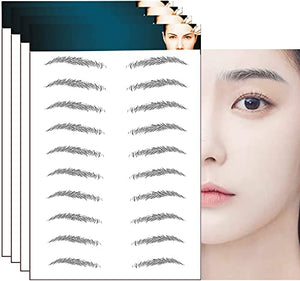 YOUSHY False Eyebrow Tattoo Sticker [40 Pairs] Tatu 4d6d Natural Eyebrow Stick Eyebrow Permanent Makeup Eyebrow Indelible Waterproof Lasting Eyebrow Cosmetic Sticker (Black-E04)