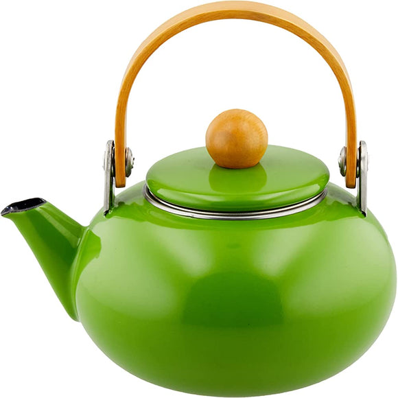 Maekawa/Metal Hollow Teapot Jean Green 1l [Terminal Net with]