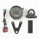 Motorcycle Mechanical 240 km/H 60 mm LED Speedometer Black Body/Black Panel
