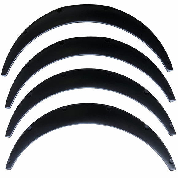 After7 Universal Overfender, Fender Flare, Wide Fender, Screw Fixing, Medium, Maximum Output, 2.8 inches (70 mm), Set of 4, For Cars, Mud Flaps, Dress Up, Prevents Honey Ties, Matte, Matte Black