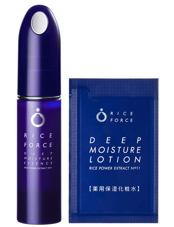 RICEFORCE Deep Moisture Essence Medicated Moisturizing Essence (30ml / About 2 Months Supply / ) Moist Emulsion Type (Lotion 1 Use Trial Set Included) Dry Skin Sensitive
 Colorless on skin