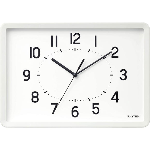 Rhythm Clock Industries Rhythm PLUS 8MG815SR03 Wall Clock, Table Clock, Multi-purpose, A4 Size, Interior Clock, White, 8.3 x 11.7 x 1.9 inches (21 x 29.7 x 4.8 cm)