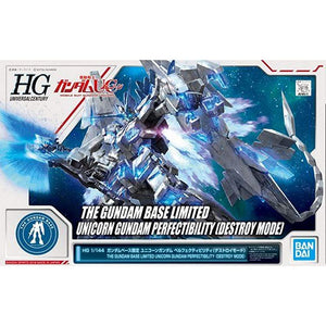 HG 1/144 Gundam Base Limited Edition Unicorn Gundam Perfectivity (Destroy Mode) Mobile Suit Gundam UC (Unicorn)