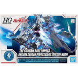 HG 1/144 Gundam Base Limited Edition Unicorn Gundam Perfectivity (Destroy Mode) Mobile Suit Gundam UC (Unicorn)