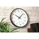 KATOMOKU Plywood Wall Clock, Brown, Sweep (Continuous Second Hand), km-35L, 12.0 inches (304 mm), Quartz Watch