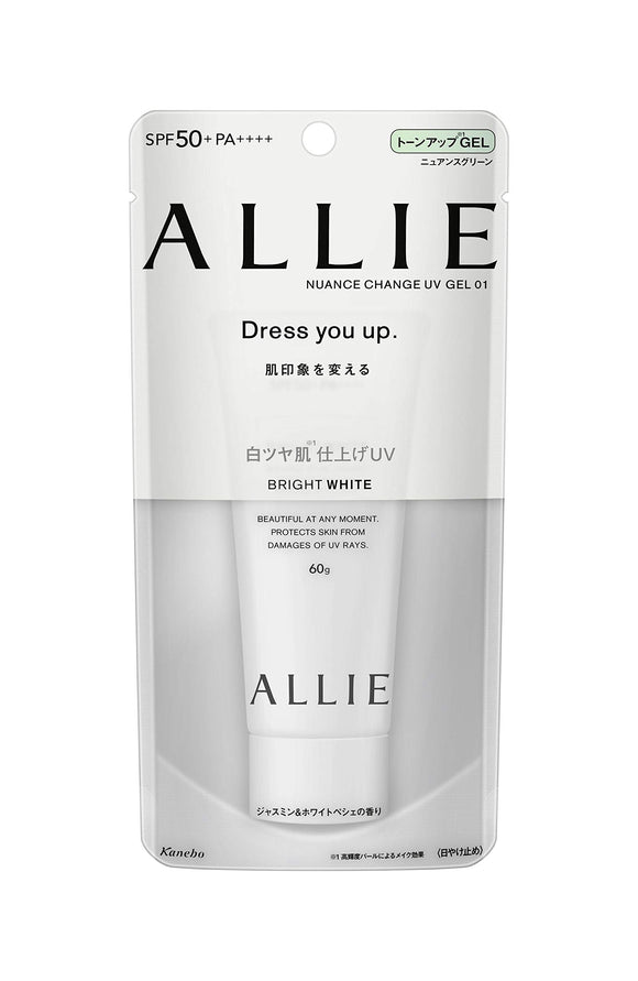 ALLIE Nuance Change UV Gel WT Transparent White Glossy Skin Finish SPF50+/PA++++ [Discontinued by Manufacturer] Sunscreen Exciting Jasmine & White Peche Fragrance 60G
