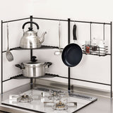 Wahei Freiz OM-0036 Kitchen Rack, Black, Heat Resistant, Scratch Resistant, Cerakote (Ceramic Coating)