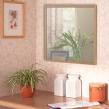 Shiokawa Komeido Wall Mirror Fill Square W17.7 x D1.2 x H17.7 inches (W450 x D30 x H450 mm), Mirror Size (W x H) 16.9 x 16.9 inches (430 x 430 mm) NA 036