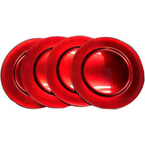 Arm Company CHM24R-C4 Lunch Plate, Red, Approx. 13.0 inches (33 cm), Pack of 4