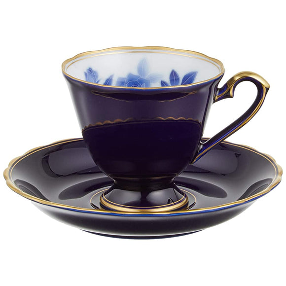 Koransha Cup Saucer Lapis 3.1 inches (8 cm), Something Blue, Set of 2