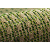 Ikehiko Corporation #8502529 Igusa Rug, Carpet, Compact, Basic, Non-Slip, Suction Sheet, Mira, Antibacterial, Odor Resistant, Approx. 70.9 x 70.9 inches (180 x 180 cm), Green