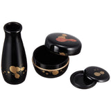 NAKAMURA, LAKE COLORFUL TEA BOXK BLACK SIZE: LENGTH 14.6 x Width 21.4 X Height 13.4 CM Rikiri TEA BOX BLACK COATING Gourd RESIN CHASEN TUBE Kosai WITH