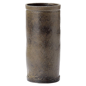 Shigaraki Ware MR-1-2532 Hechimon Vase, Flower Base, Large, Vertical, Brown, Irabo Kiln Transformation, Buddhist Altar, Ceramic