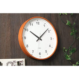 KATOMOKU plywood wall clock light brown sweep (continuous second hand) km-36L 304mm (quartz watch)