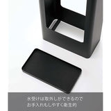 Yamazaki Slim Umbrella Stand Black Approx. W22XD12XH50cm Tower Water saucer can be removed Height 50cm Stable 4929