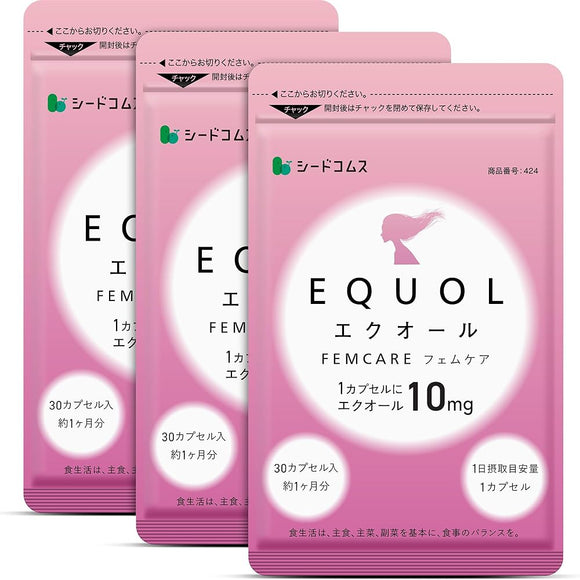 Seed Combs Equol Femcare 1 tablet 10mg Highly formulated supplement Made in Japan Chaste Tree Rosemary Soy Isoflavone PMS (3)